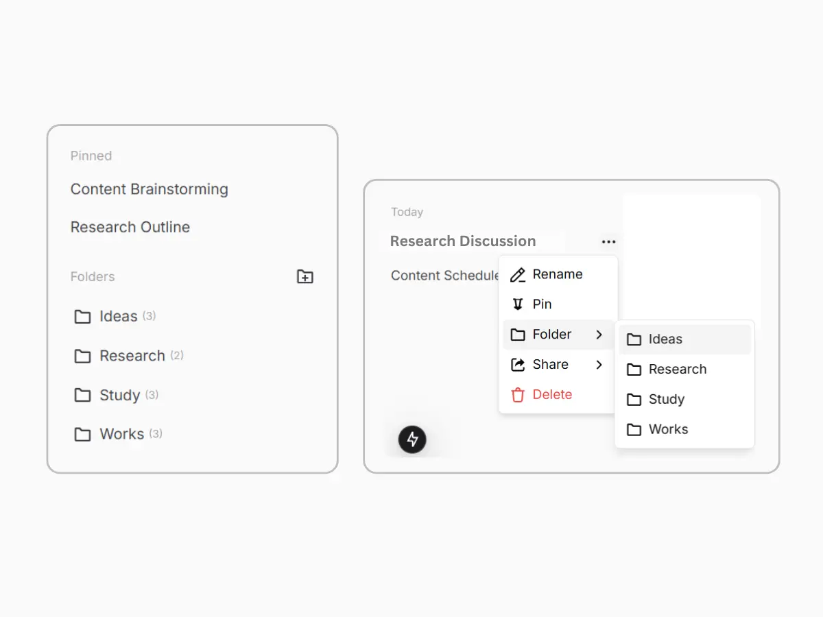 Organize Chats in Folders & Pins