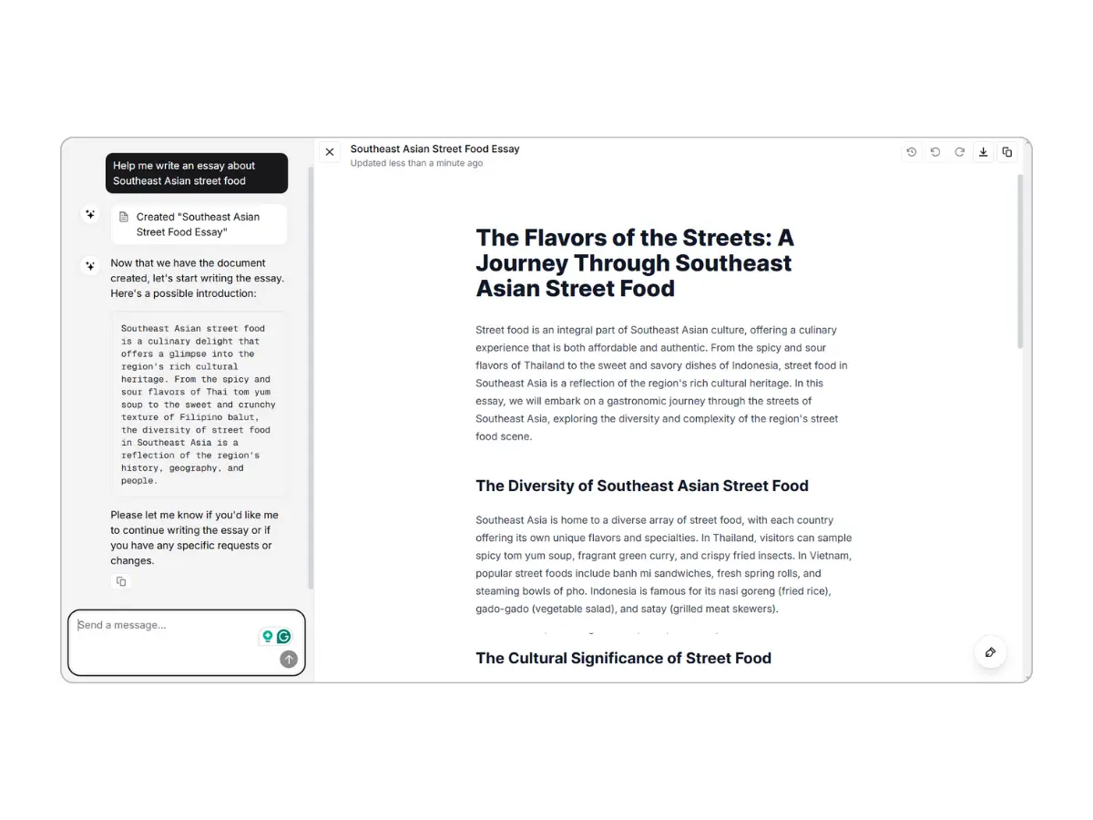 Canvas/Artifacts for Documents & Coding